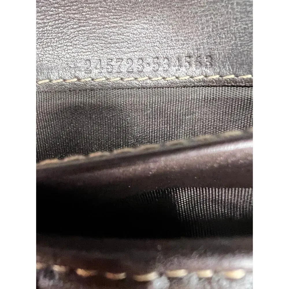 Authentic Gucci GG Canvas Heart Logo Continental Wallet Brown Monogram - Picture 12 of 15